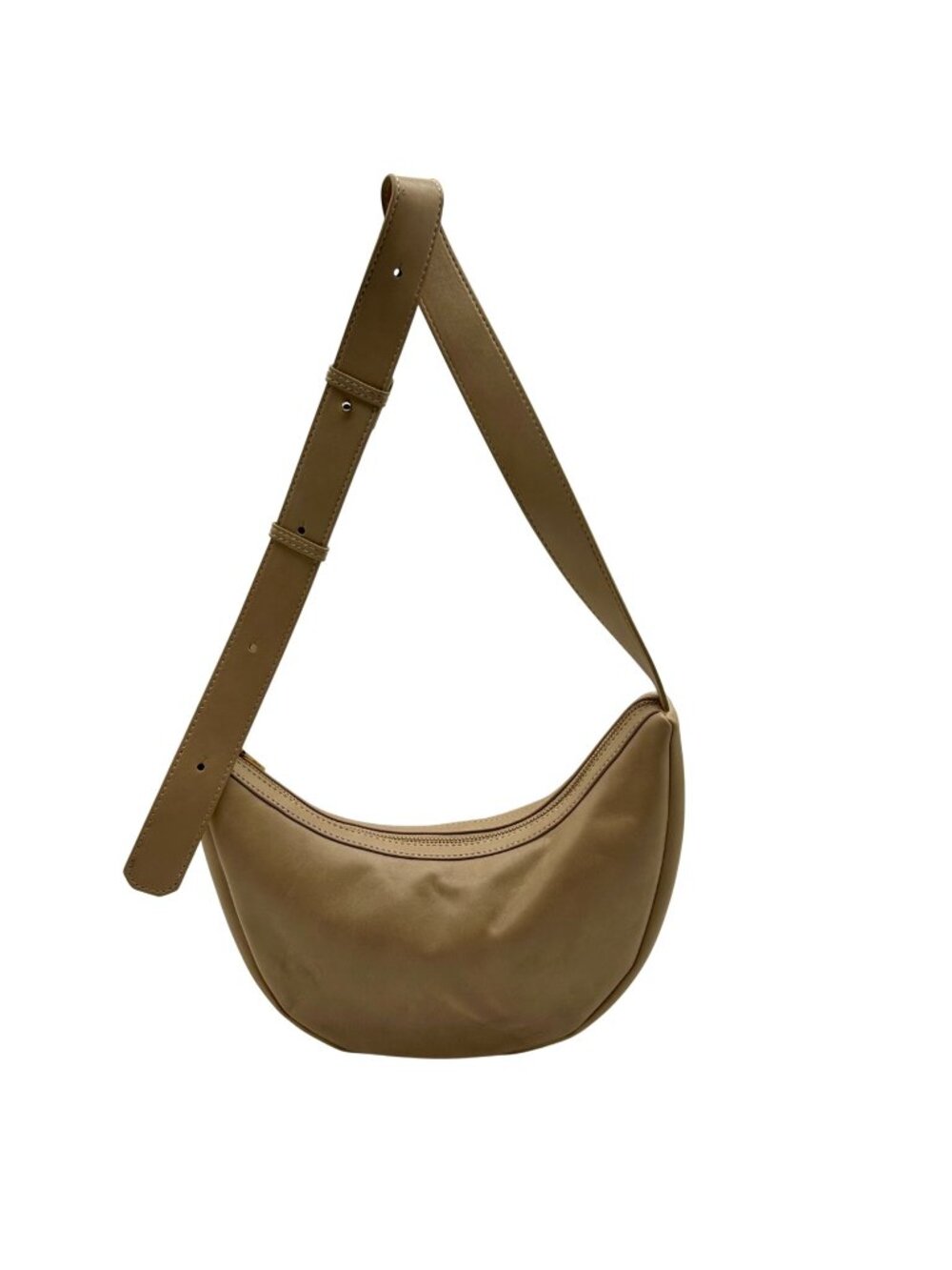 MMs Brands Tan Slouchy Leather Hobo Shoulder Bag